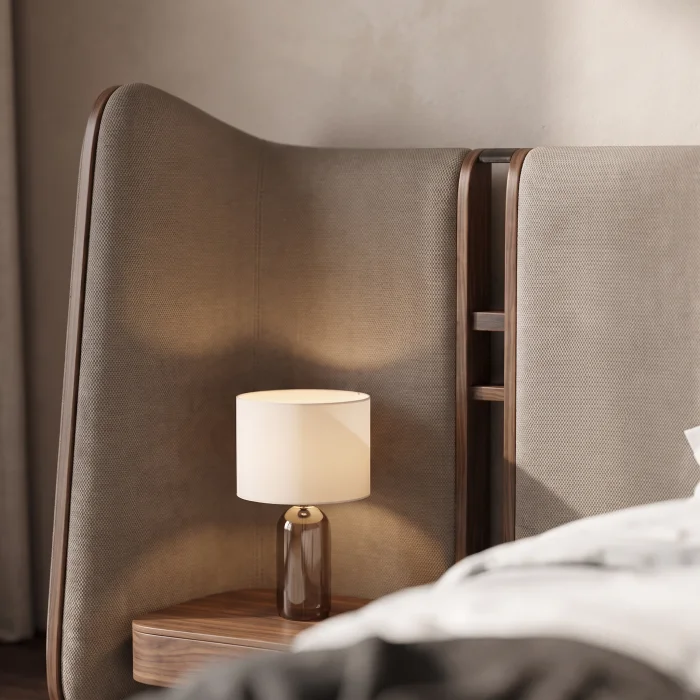 Alvera Walnut Bed Frame - 3