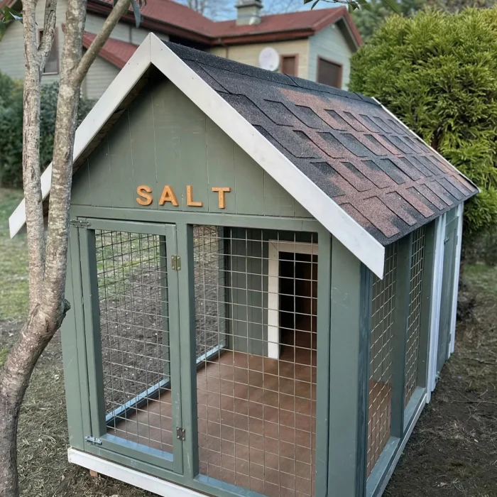 Salt Wooden Dog Kennel - 3