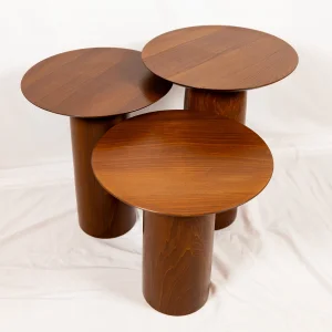Forma Mushroom Shaped Wooden Side Table Set - 18