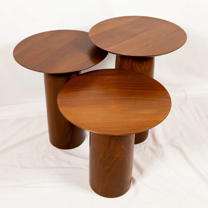 Forma Mushroom Shaped Wooden Side Table Set - 18