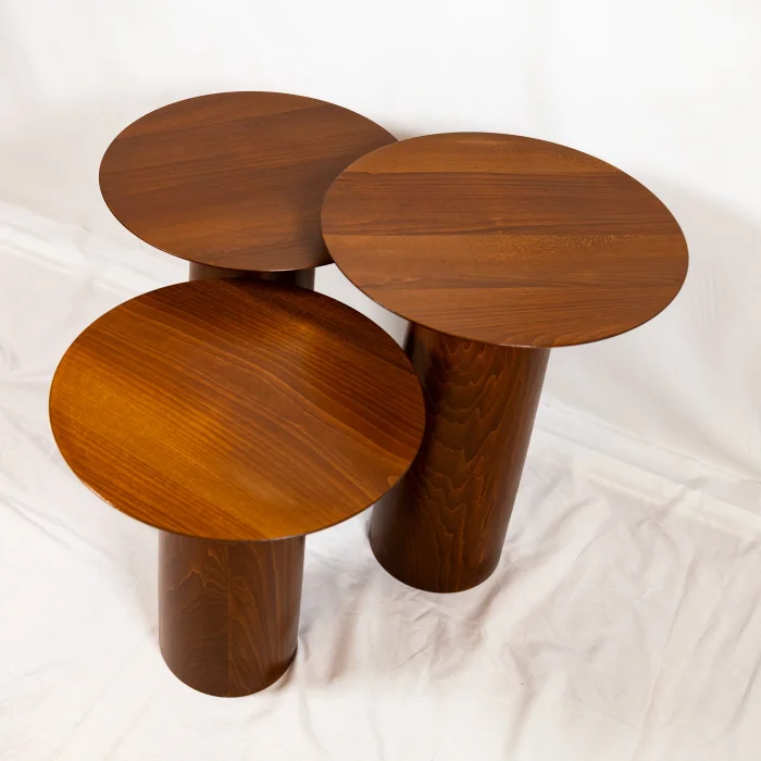 Forma Mushroom Shaped Wooden Side Table Set - 8