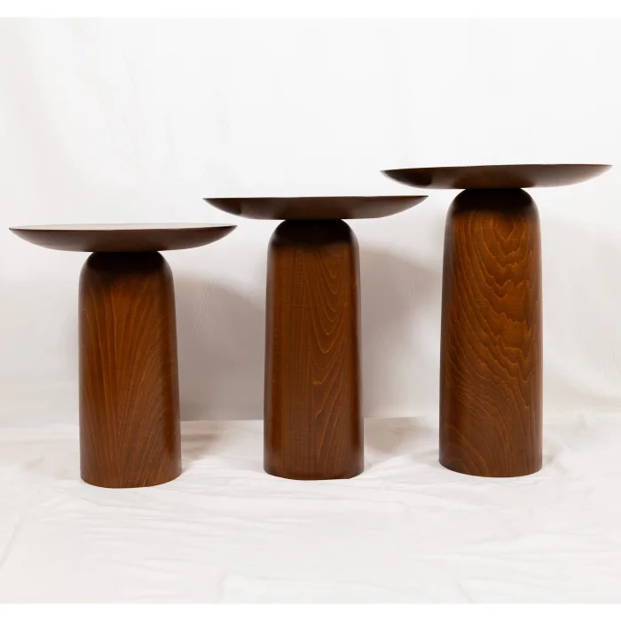 Forma Mushroom Shaped Wooden Side Table Set - 20