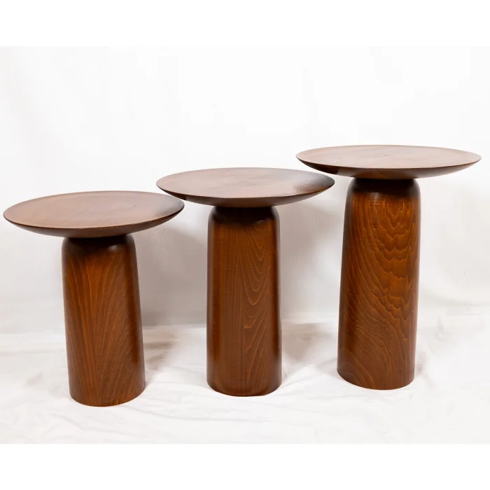 Forma Mushroom Shaped Wooden Side Table Set - 28
