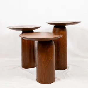 Forma Mushroom Shaped Wooden Side Table Set - 26