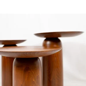 Forma Mushroom Shaped Wooden Side Table Set - 22