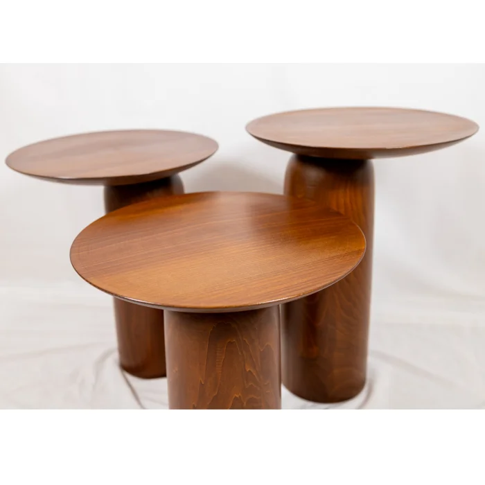 Forma Mushroom Shaped Wooden Side Table Set - 24