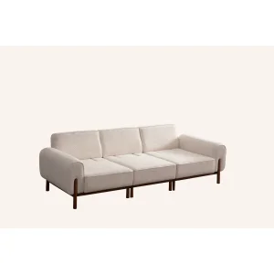 Toffi Walnut Four-Seater Sofa