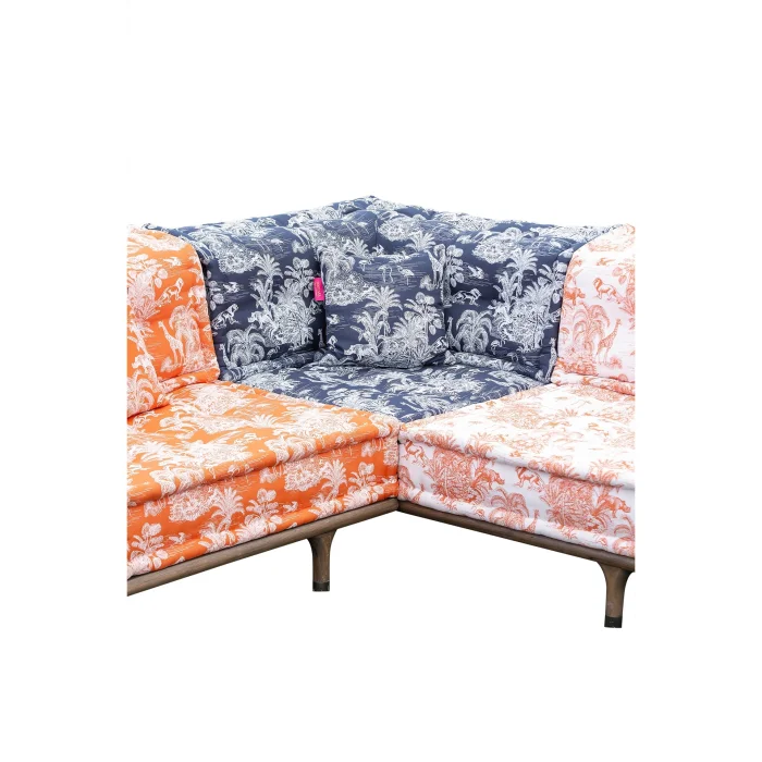 Majorella Navy-Blue & Orange Bahçe Oturma Grubu - 7