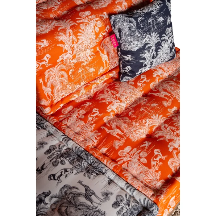 Majorella Navy-Blue & Orange Bahçe Oturma Grubu - 10