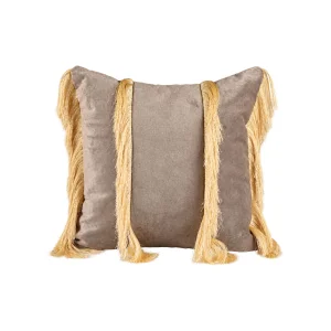 Gray Tasseled Cushion - 1