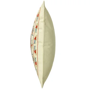 Isola Silk Suzani Embroidered Multi-Color Decorative Pillow Case - 2