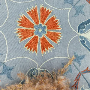 Koral Silk Embroidered Cushion - 6