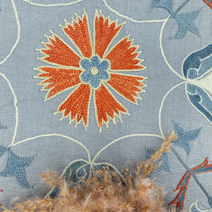 Koral Silk Embroidered Cushion - 6