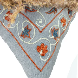 Koral Silk Embroidered Cushion - 7