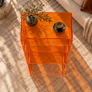 Zygon Acrylic Nesting Table Set · Amber - 6