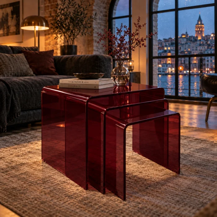 Zygon Acrylic Nesting Table Set · Velvet - 7
