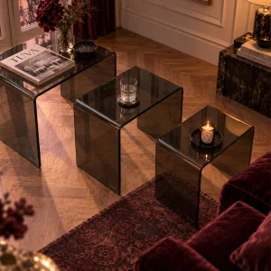 Zygon Acrylic Nesting Table Set · Smoke - 10