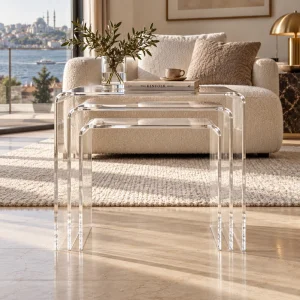 Zygon Acrylic Nesting Table Set · Clear - 5