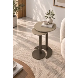 Trio Cream Nesting Side Table Set of 2 - 4