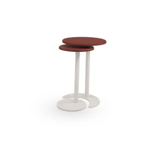 Trio Terracotta and White Nesting Table Set