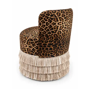Leora Leopar Desenli Püsküllü Puf - 2