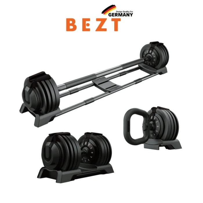 Adjustable 3 In 1 Barbell Kettlebell Dumbbell Set - 2