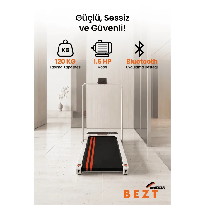 BZT-SPR400W Bluetooth App Supported Remote Controlled Foldable Treadmill - 2
