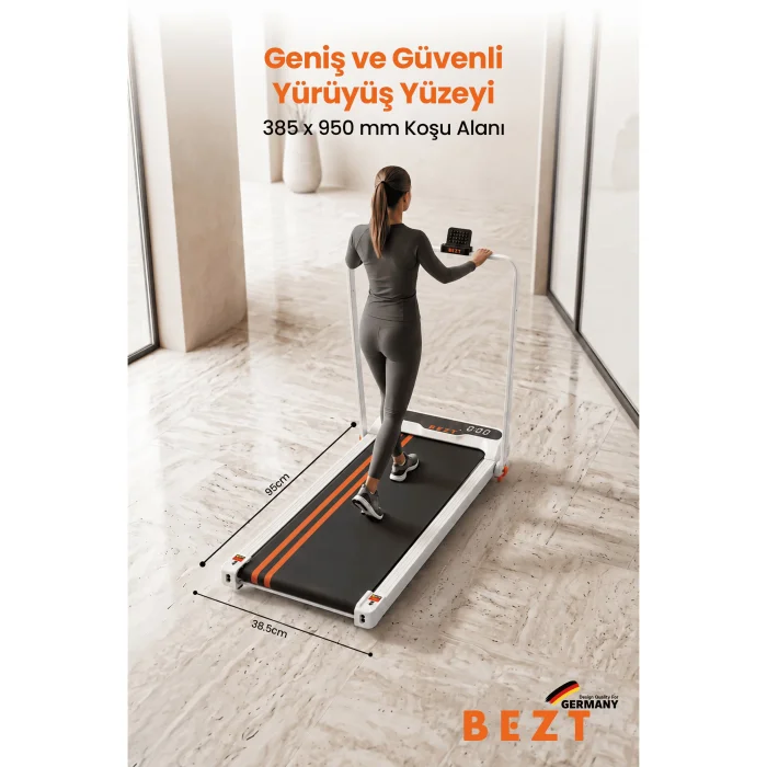 BZT-SPR400W Bluetooth App Supported Remote Controlled Foldable Treadmill - 4