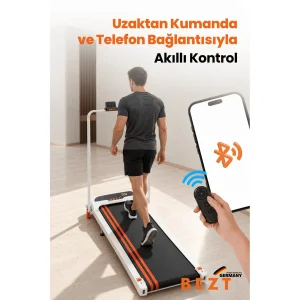 BZT-SPR400W Bluetooth App Supported Remote Controlled Foldable Treadmill - 5
