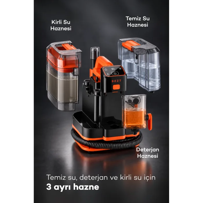Premium 1600W 20Kpa 120°C Steam Sofa and Carpet Cleaning Machine Vacuum Stain Remover - 3
