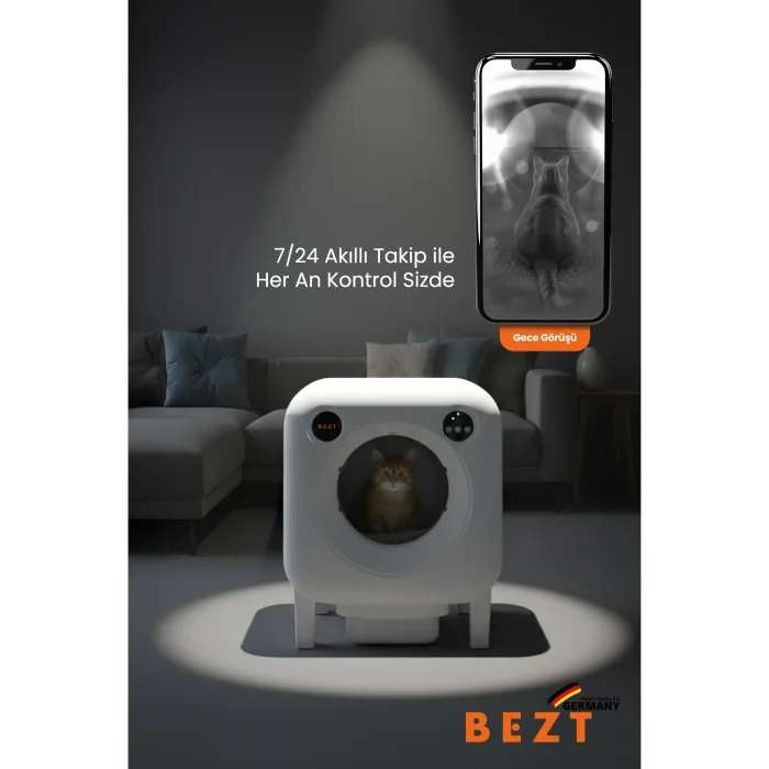 Smart Cat Pro Kameralı Otomatik Akıllı Kedi Tuvaleti - 4
