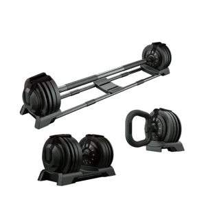 Adjustable 3 In 1 Barbell Kettlebell Dumbbell Set - 1