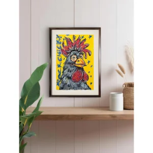 Rock Chicky Animal Series Original Drawing - 3