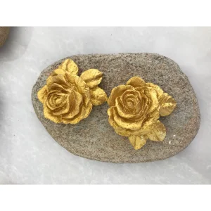 sı Papier Mache Gül Küpe - 1