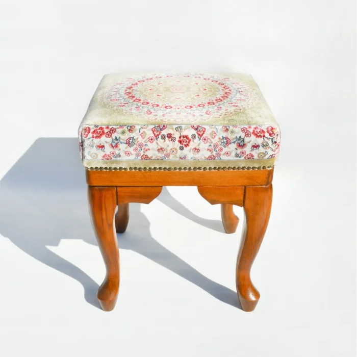 Michelle Handmade Wooden Leg Stool - 2