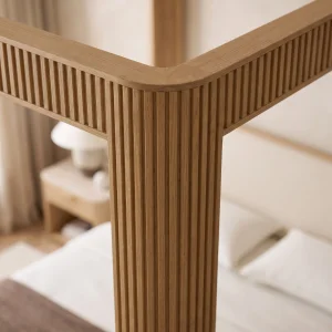 Aureon Wooden Canopy Bed - 5