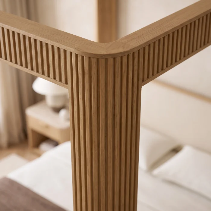 Aureon Wooden Canopy Bed - 5