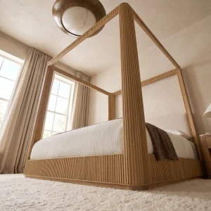 Aureon Wooden Canopy Bed - 6