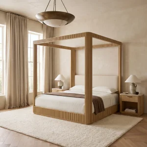 Aureon Wooden Canopy Bed - 2