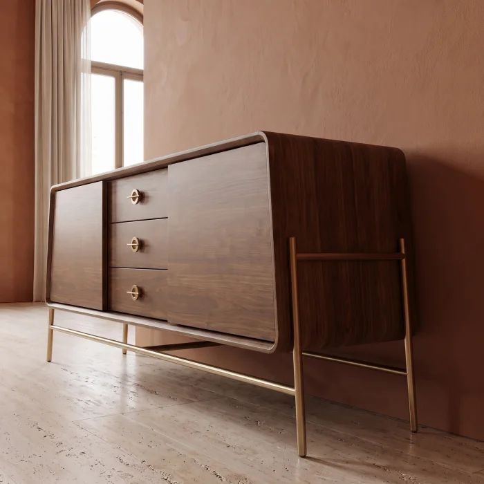 Belvaris Walnut Console - 4