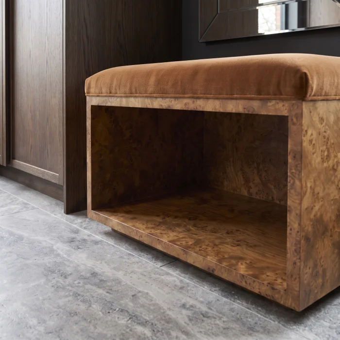 Bravello Wooden Pouf - 3