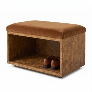 Bravello Wooden Pouf - 1