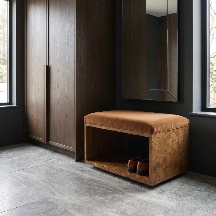 Bravello Wooden Pouf - 2