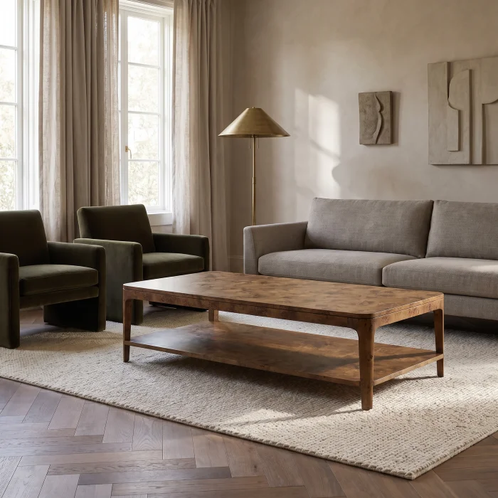 Brena Walnut Coffee Table - 2