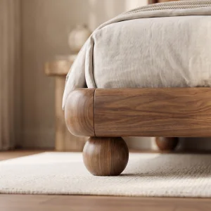 Calvera Walnut Bed Frame - 5