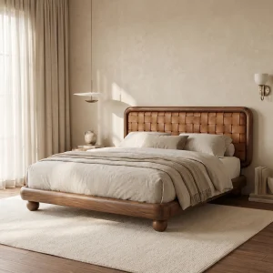 Calvera Walnut Bed Frame - 2