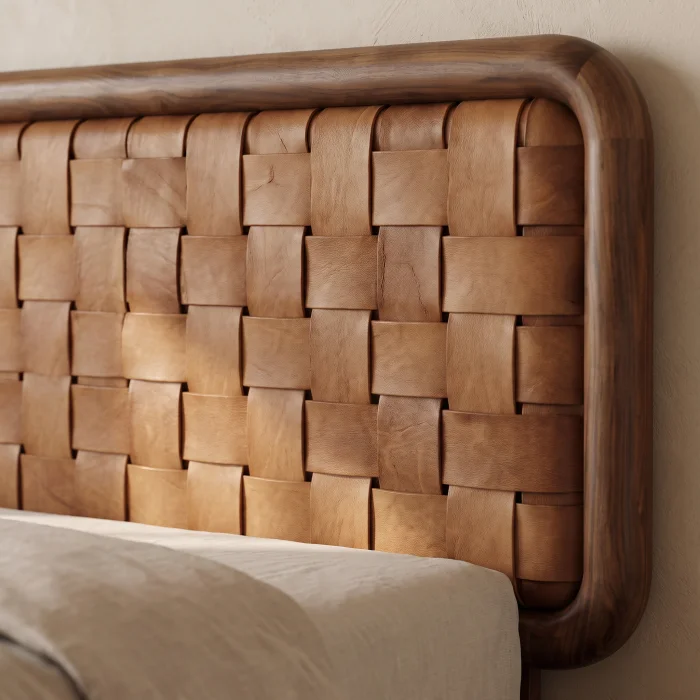 Calvera Walnut Bed Frame - 4