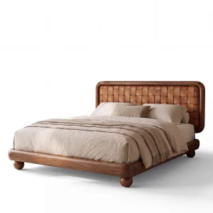 Calvera Walnut Bed Frame - 1