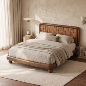 Calvera Walnut Bed Frame - 3