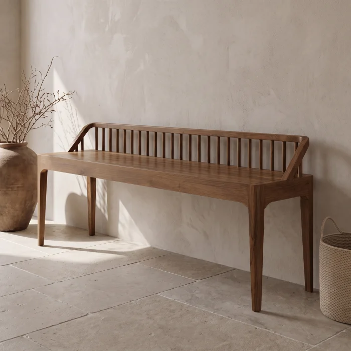 Elvara Wooden Bench - 2